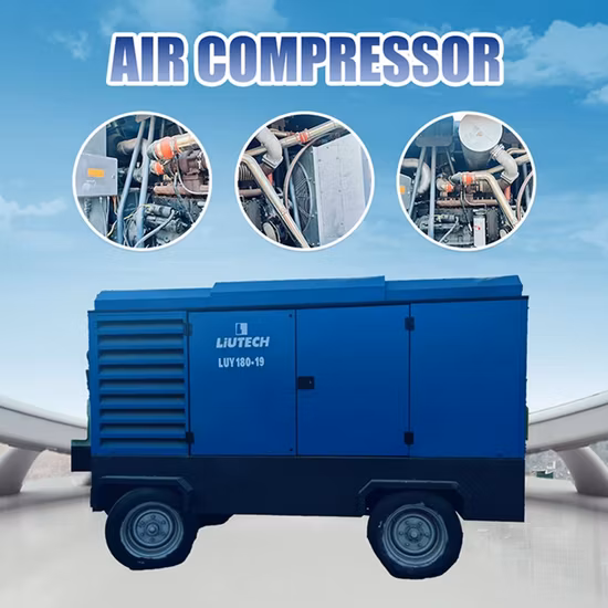 Большой воздушный компрессор Atlas Copco Airdrill для бурения
